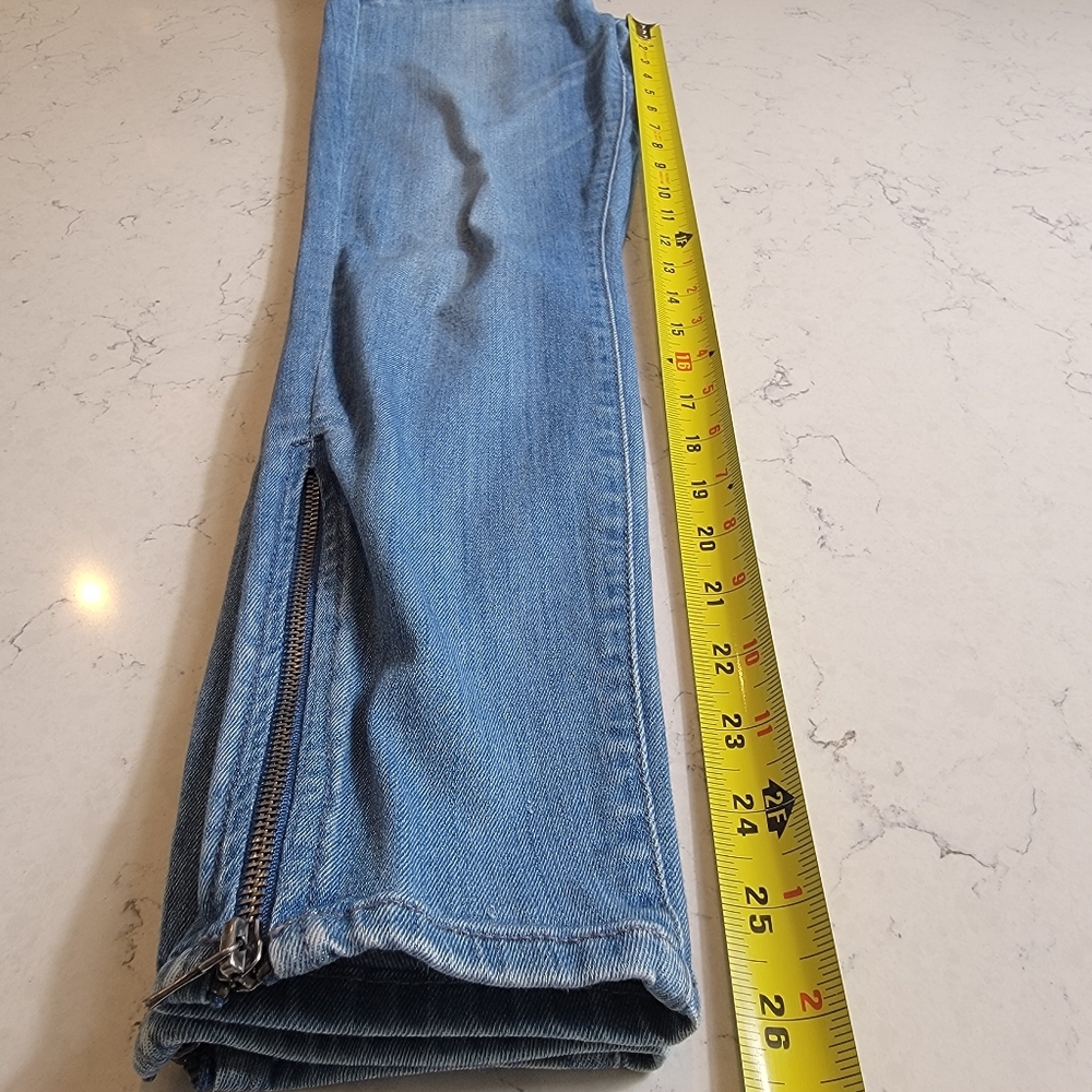 Paige Jane Zip Skinny Jeans Size 25 Low Rise Ankle Zip Y2K - Picture 15 of 16